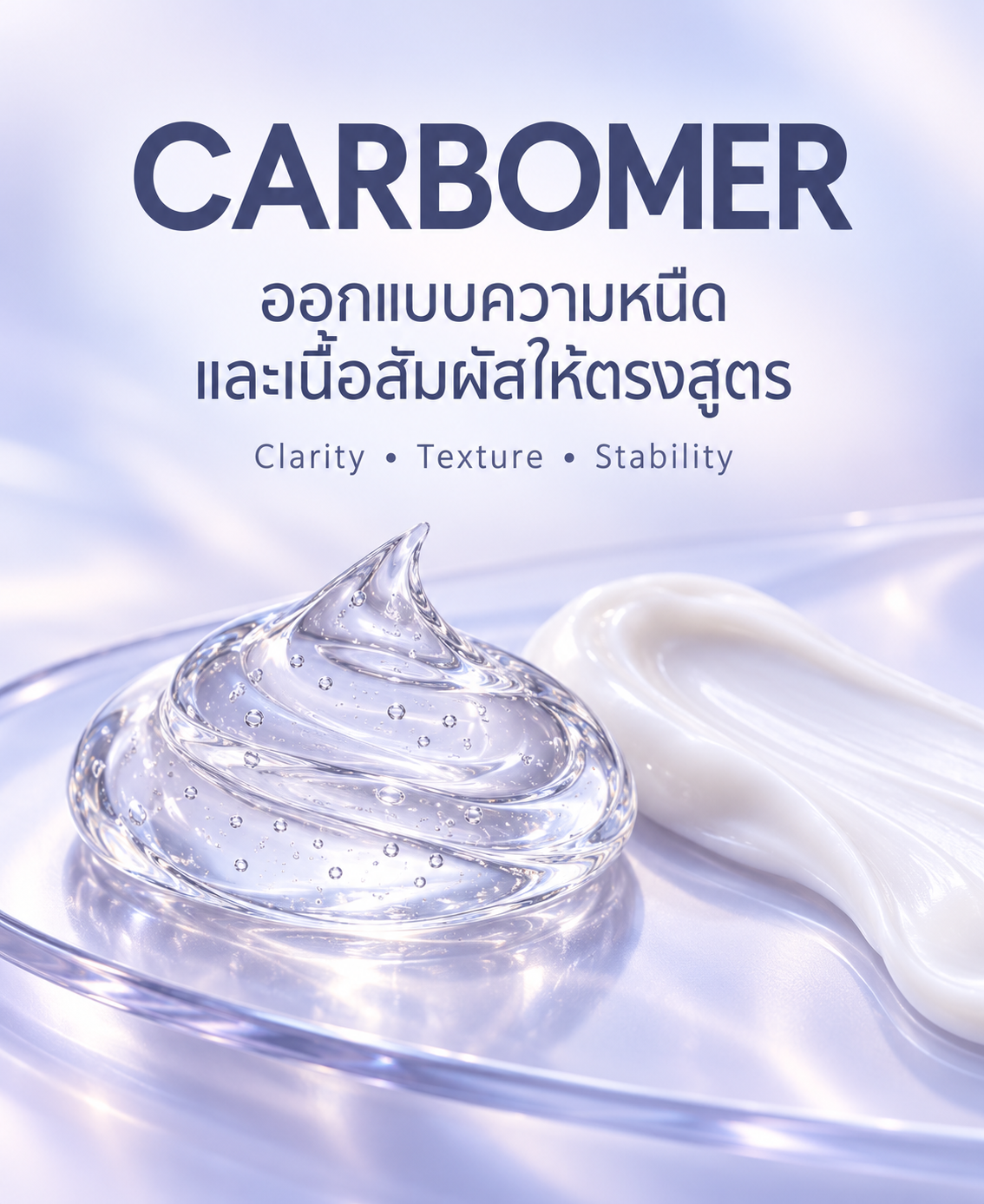 Carbomer – The Ingredient That Transforms Ordinary Formulas into Premium Products – ส่วนผสมที่เปลี่ยนสูตรธรรมดาให้เป็นผลิตภัณฑ์คุณภาพสูง