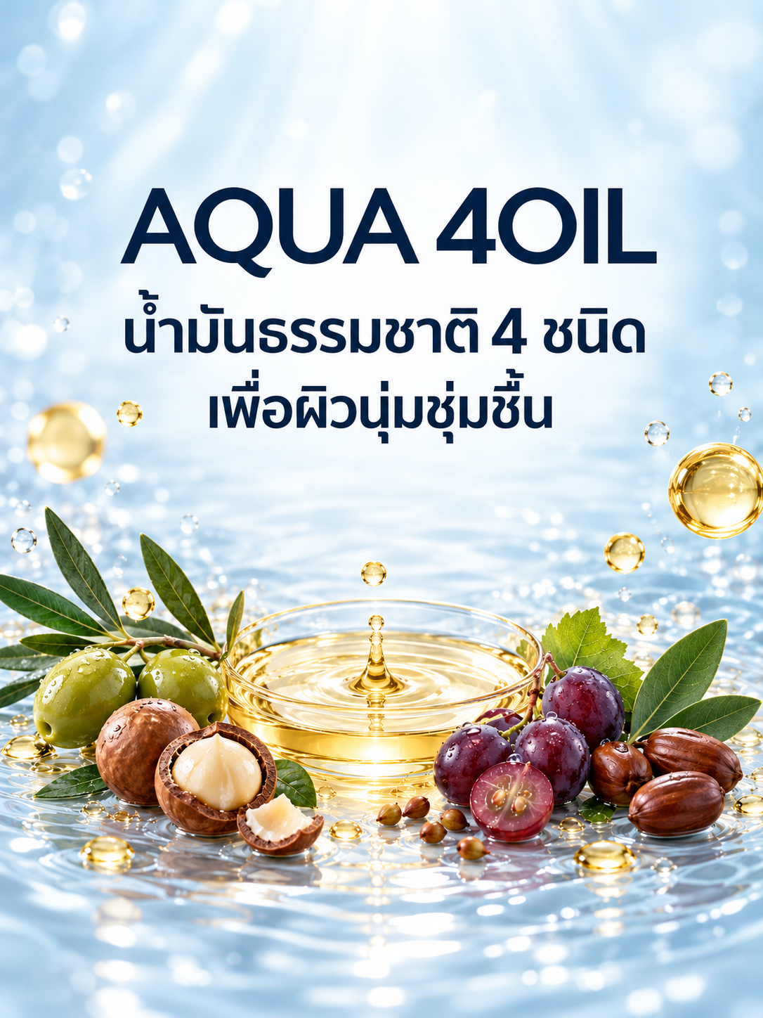 AQUA 4OIL – นวัตกรรมส่วนผสมเพื่อการดูแลผิว