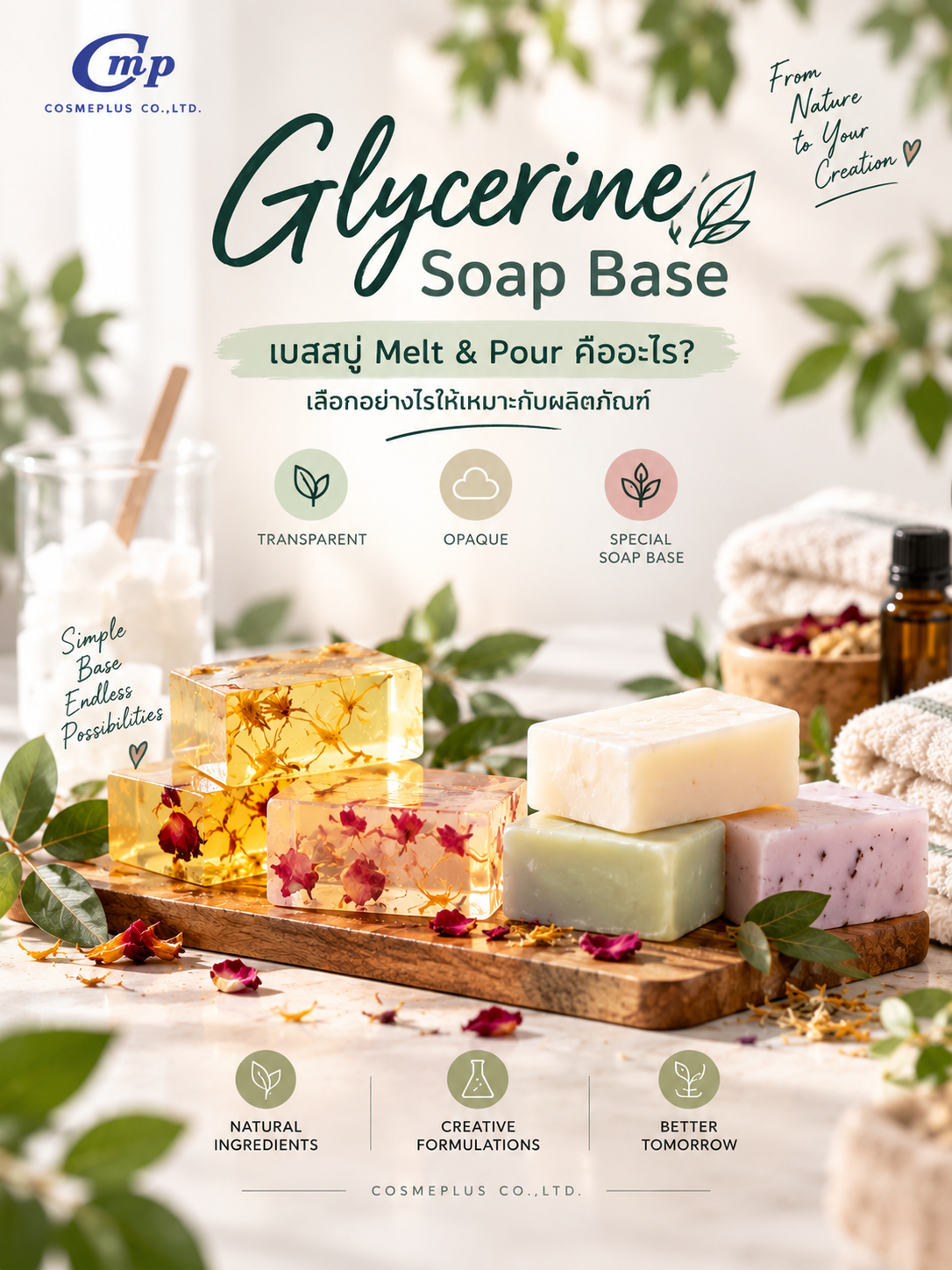 Get to know : Glycerine Soap Base from KIMM INTERNATIONAL, Malaysia เบสสบู่กลีเซอรีนคุณภาพสูง สำหรับผู้ผลิตสบู่และแบรนด์เครื่องสำอาง