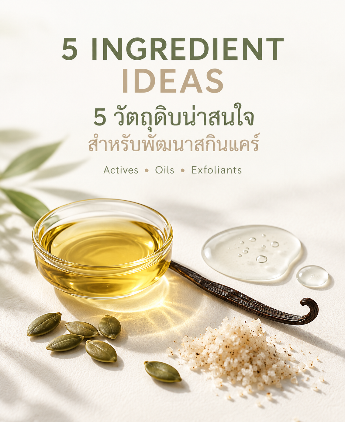 5 วัตถุดิบน่าสนใจสำหรับพัฒนาสกินแคร์ให้มีจุดเด่น